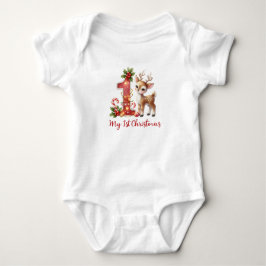 Mein erster Weihnachtsanzug Baby Strampler