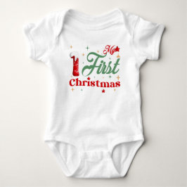 Mein erster WeihnachtsBaby Jersey Bodysuit Baby Strampler