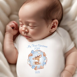 Mein erster Weihnachtsmann Individuelle Name Blue Baby Strampler