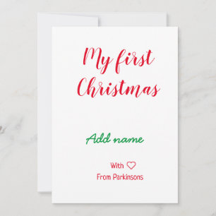 Mein erster Weihnachtsname Familienname mit Liebe Einladung