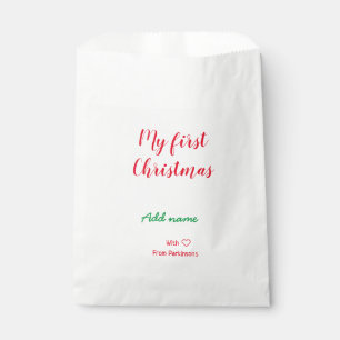 Mein erster Weihnachtsname Familienname mit Liebe Geschenktütchen