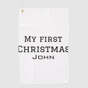 Mein erster Weihnachtsnamen männlichen Text simuli Golfhandtuch