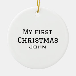 Mein erster Weihnachtsnamen männlichen Text simuli Keramik Ornament