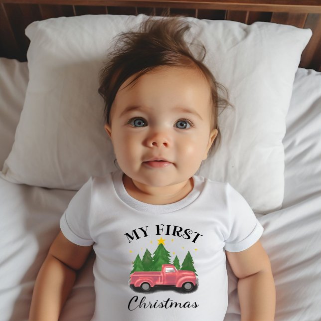Mein erster Weihnachtswaggon Baby T-shirt (Von Creator hochgeladen)