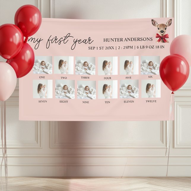 Mein erstes 12-Foto-Rosa und Rotes Hirsch | Waldla Banner (Von Creator hochgeladen)