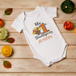Mein erstes 1. Erntedankfest Personalisiert  Baby Strampler