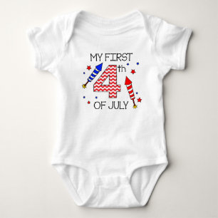 Mein erstes 4. des Juli-Säuglings-Körper-Anzugs Baby Strampler