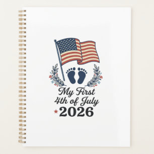 Mein erstes 4. Juli 2026 Baby Vintage Patriotische Planer