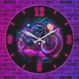 Mein erstes Auto war ein Motorrad | Radnebel Große Wanduhr