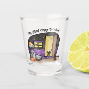 Mein erstes Camp-O-Ween Halloween-Camping Schnapsglas
