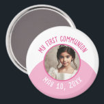 Mein erstes Communitybenutzerdefiniertes Foto und Magnet<br><div class="desc">Dieser festliche Magnet macht die perfekten Gastgeschenke oder Feste für Feiern. Personalisieren Sie das Foto und das Jahr des Kindes. Sie können auch die Farben des Textes und des Hintergrunds ändern.</div>