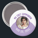 Mein erstes Communitybenutzerdefiniertes Foto und Magnet<br><div class="desc">Dieser festliche Magnet macht die perfekten Gastgeschenke oder Feste für Feiern. Personalisieren Sie das Foto und das Jahr des Kindes. Sie können auch die Farben des Textes und des Hintergrunds ändern.</div>