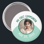 Mein erstes Communitybenutzerdefiniertes Foto und Magnet<br><div class="desc">Dieser festliche Magnet macht die perfekten Gastgeschenke oder Feste für Feiern. Personalisieren Sie das Foto und das Jahr des Kindes. Sie können auch die Farben des Textes und des Hintergrunds ändern.</div>