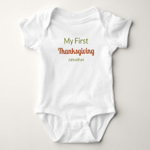 Mein erstes Erntedankfest Herbstfarben & Name Baby Strampler