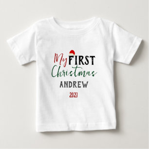 Mein erstes Foto für Weihnachten personifizieren Baby T-shirt