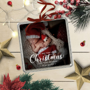 Mein erstes frohes kleines Weihnachten Neugeborene Ornament Aus Metall