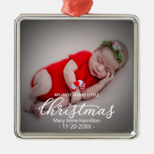 Mein erstes frohes kleines Weihnachten Neugeborene Ornament Aus Metall