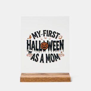 Mein erstes Halloween als Mama Vintage-Halloween-D Acrylschild