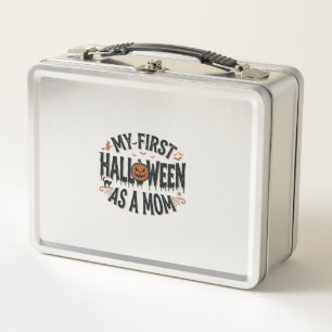 Mein erstes Halloween als Mama Vintage-Halloween-D Metall Brotdose