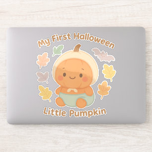 Mein erstes Halloween, kleiner Kürbis-Baby Aufkleber