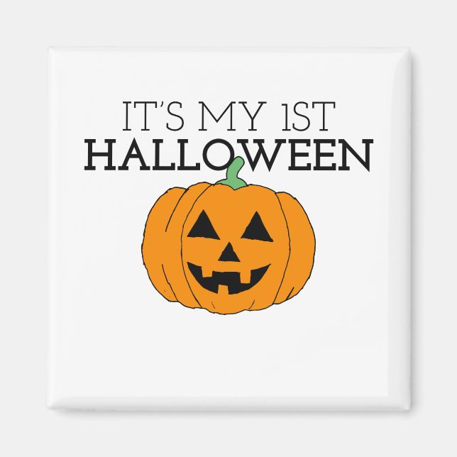 Mein erstes Halloween, mein erster Halloween-Kürbi Magnet (Vorne)