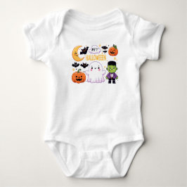 Mein erstes Halloween mit Ghost Monster und Pumpki Baby Strampler