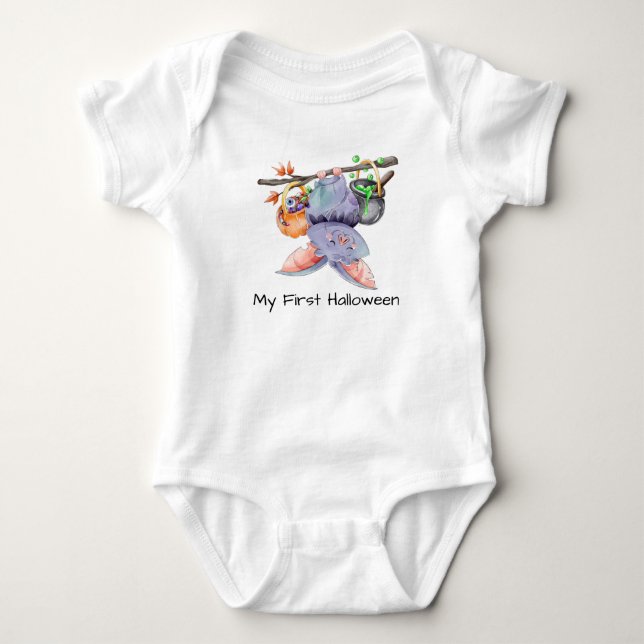 Mein erstes Halloween-Niedlich-Becken Baby Strampler (Vorderseite)