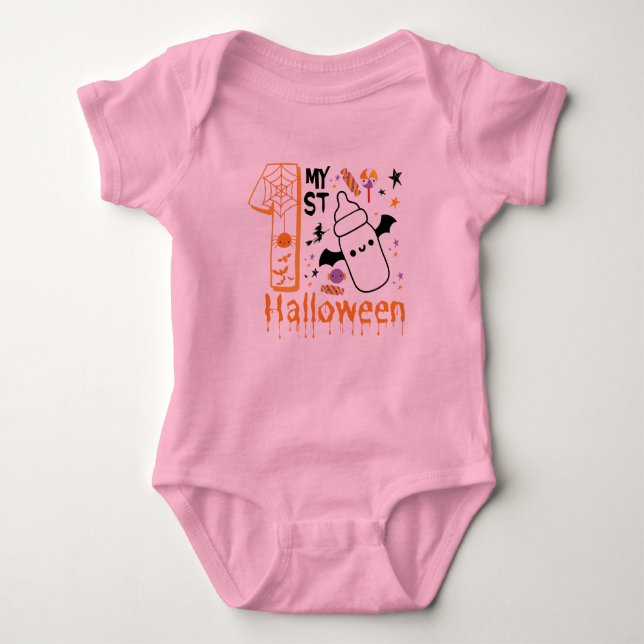 Mein erstes Halloween Niedlich Funny Baby Strampler (Vorderseite)