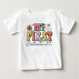 Mein erstes Halloween Niedlich Pumpkin Ghost Groov Baby T-shirt