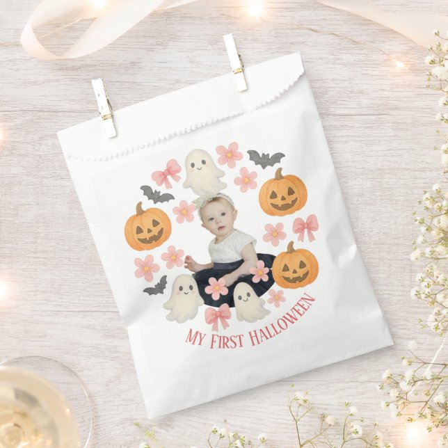 Mein erstes Halloween | Niedlicher Pumpkin & Ghost Geschenktütchen (Ausgeschnitten)