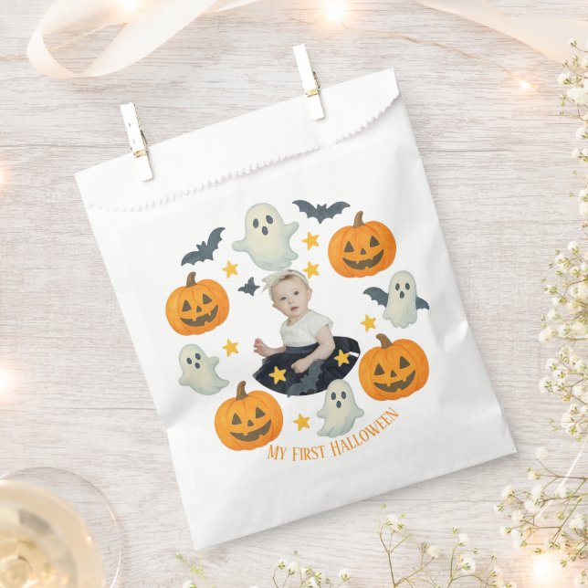 Mein erstes Halloween | Niedlicher Pumpkin & Ghost Geschenktütchen (Ausgeschnitten)