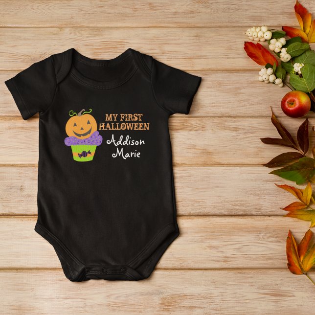 Mein erstes Halloween Niedliches Schwarz Baby Strampler (Von Creator hochgeladen)