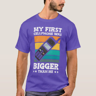 Mein erstes Handy war größer Retro-Telefon 90er fa T-Shirt
