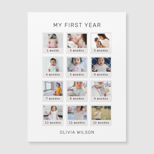 Mein erstes Jahr Magnetkarte (Vorderseite)