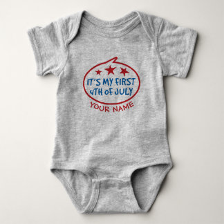 Mein erstes Juli 4. Baby Strampler