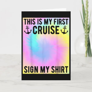 Mein erstes Kreuzfahrt-Shirt Kinder Tie Dye Erstes Karte