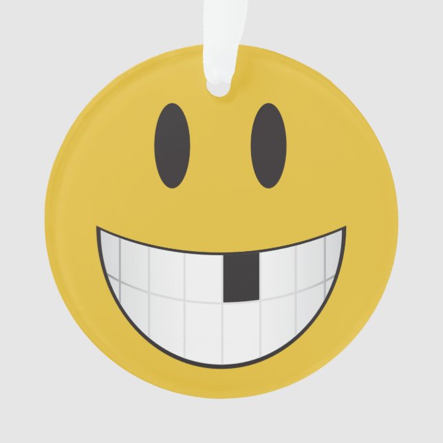 mein erstes loser Zahn emoji Ornament (Vorderseite)