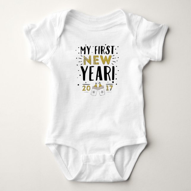 Mein erstes neues Jahr Baby Strampler (Vorderseite)