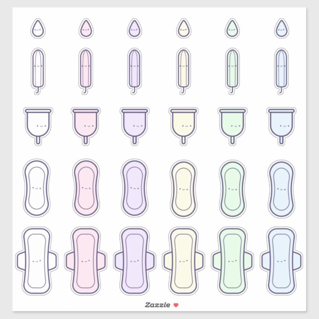 Mein erstes Niedliches Rainbow Pad Tampon Set Aufkleber (Blatt)