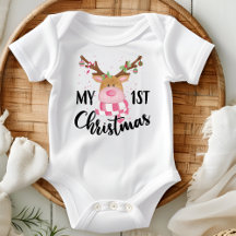 Mein erstes Niedliches Rentier Baby Girl zu Weihna