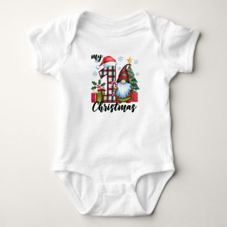 Mein erstes Niedliches Weihnachtsspiel Baby Strampler