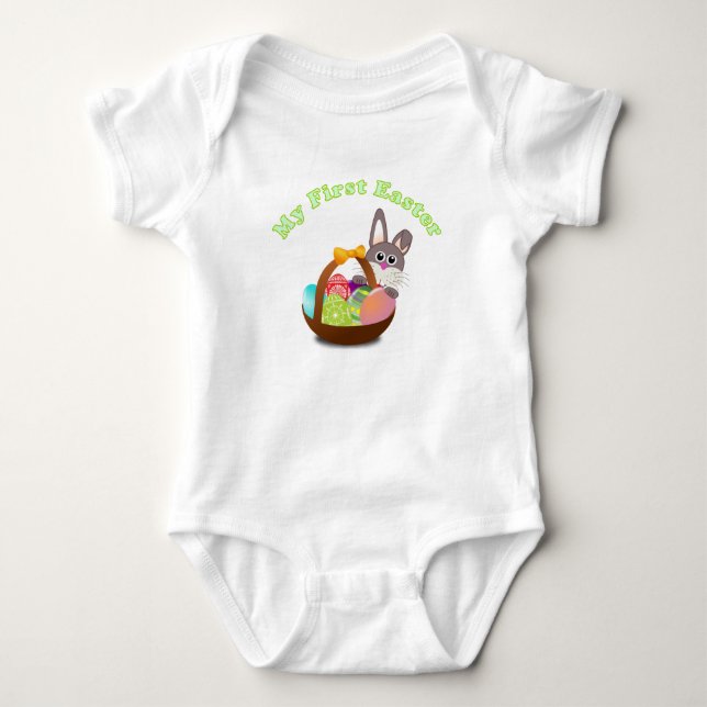 Mein erstes Ostern-Shirt für Baby-Ostern-Geschenk Baby Strampler (Vorderseite)