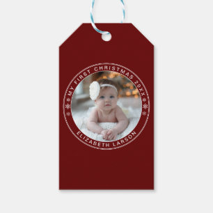 Mein erstes Personalisiertes Baby Foto Red Geschenkanhänger