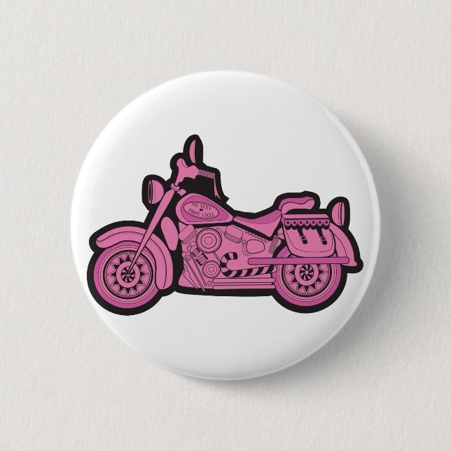 Mein erstes rosa Motorrad Button (Vorderseite)