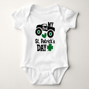 Mein erstes St. Patrick's Day Monster Truck Baby Baby Strampler