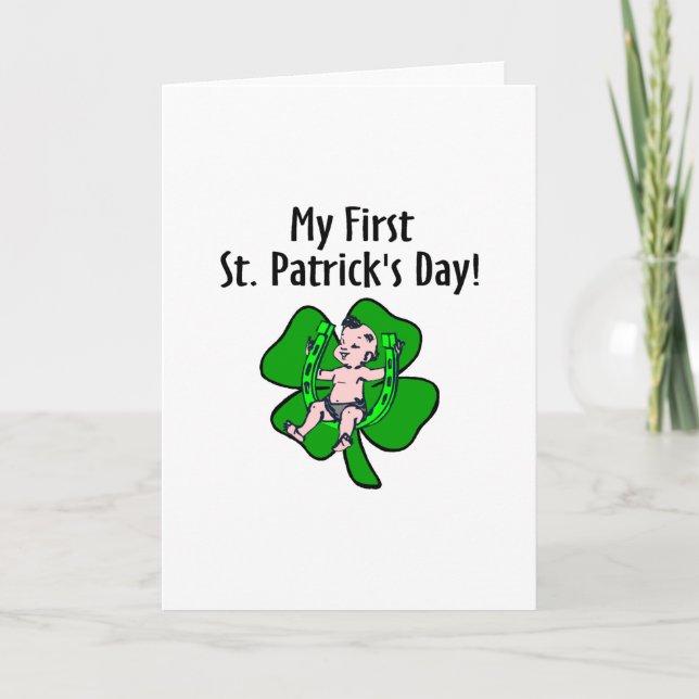 Mein erstes St., Patricks Tagesbaby Karte (Vorderseite)