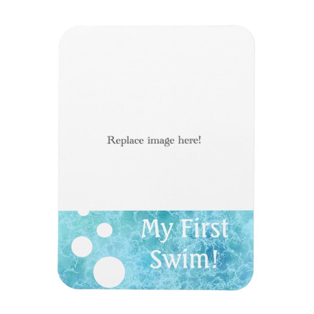 Mein erstes Swim Foto Magnet (Vertikal)