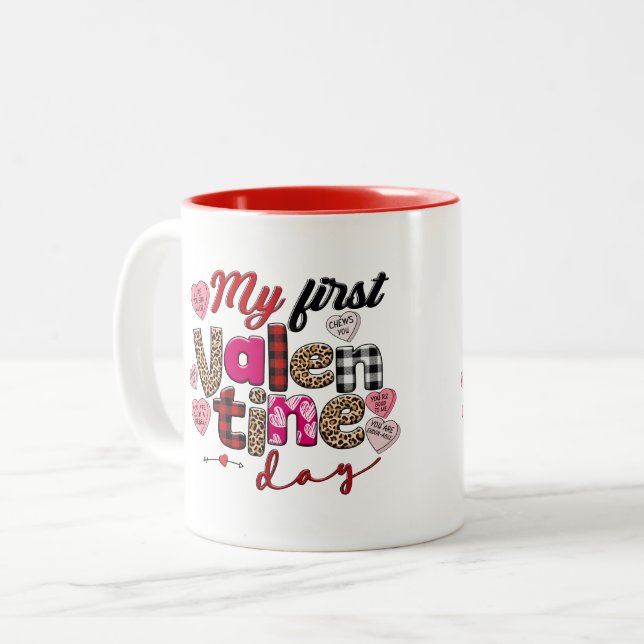 Mein erstes Valentin Zweifarbige Tasse (Vorderseite Links)