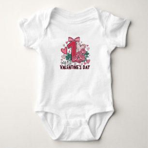 Mein erstes Valentinstag-Babyshirt Baby Strampler