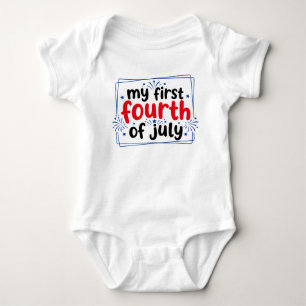 Mein erstes vierter Juli Amerika Baby Bodysuit Strampler